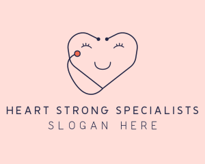 Medical Heart Stethoscope logo design