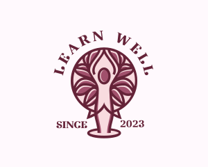 Yoga Wellness Tree logo design