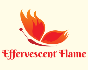 Flaming Butterfly Garden logo design