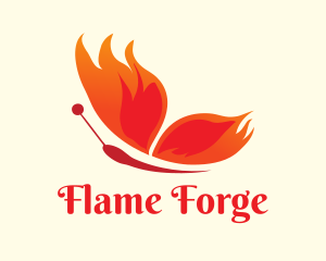 Flaming Butterfly Garden logo design