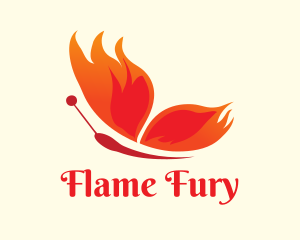 Flaming Butterfly Garden logo design