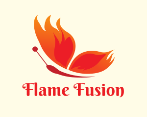 Flaming Butterfly Garden logo design