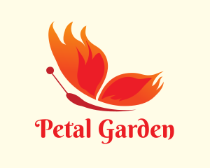 Flaming Butterfly Garden logo design