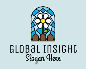 Stained Glass Flower Garden Logo
