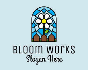 Stained Glass Flower Garden logo design