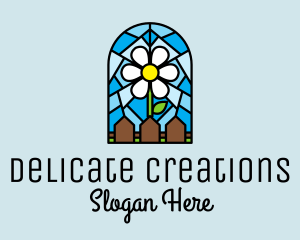 Stained Glass Flower Garden logo design