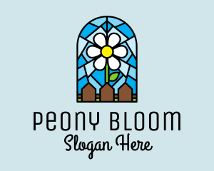 Stained Glass Flower Garden logo design