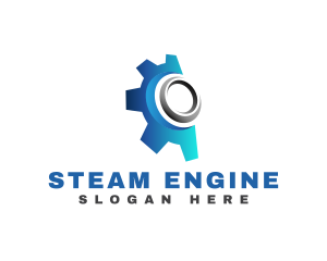 Gradient Cogwheel Engine logo design