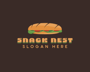 Baguette Sandwich Diner logo design