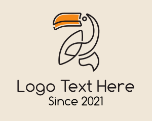 Modern Toucan Line Art logo