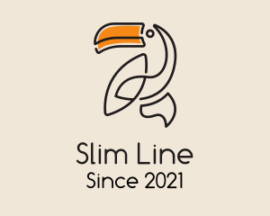 Modern Toucan Line Art logo design