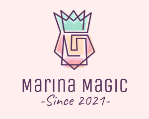 Colorful Monarch Monoline logo design