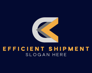 Geometric Arrow Logistics logo design