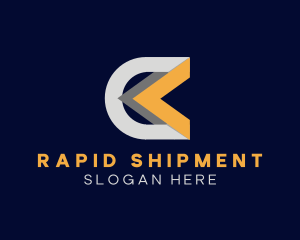 Geometric Arrow Logistics logo design