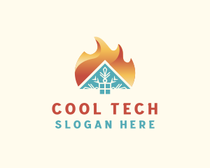 Home Heating & Cooling logo design