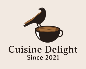 Crow Coffee Cup logo design