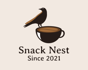 Crow Coffee Cup logo design