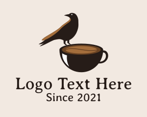 Java - Crow Coffee Cup logo design