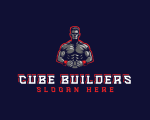 Athlete Muscle Man logo design