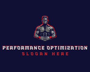 Athlete Muscle Man logo design