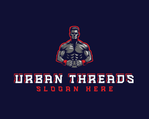 Athlete Muscle Man logo design