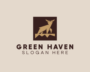 Brown Forest Deer logo design