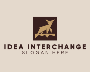 Brown Forest Deer logo design