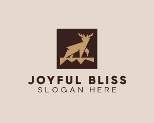 Brown Forest Deer logo design