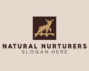 Brown Forest Deer logo design