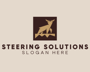 Brown Forest Deer logo design