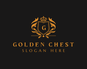 Elegant Crown Shield logo design