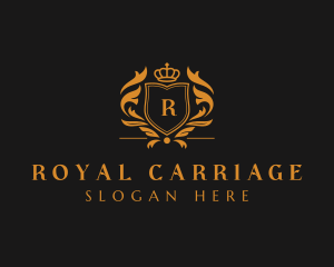 Elegant Crown Shield logo design