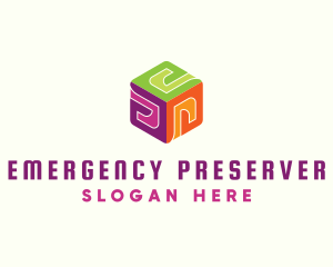 Preschool Daycare Cube logo design