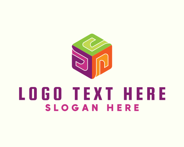 Color Block logo example 2