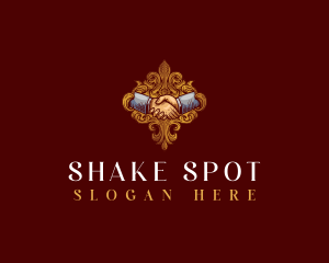 Royal Shake Hand Crest logo design