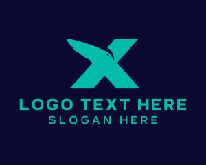Eagle Bird Letter X Logo