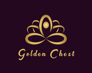 Gold Lotus Yoga logo design