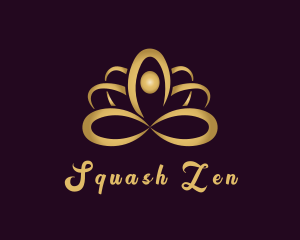 Gold Lotus Yoga logo design