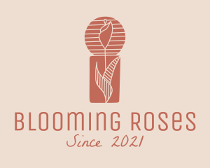 Rose Floral Candle  logo design