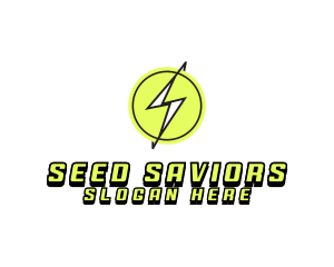 Lightning Thunder Letter S logo design