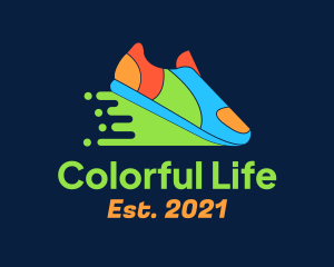 Fast Colorful Shoes logo design