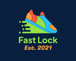 Fast Colorful Shoes logo design