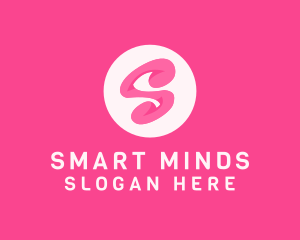 Pink Swirly Letter S Logo