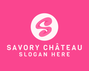 Pink Swirly Letter S logo design