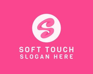 Pink Swirly Letter S logo design