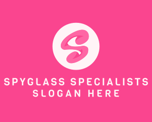 Pink Swirly Letter S logo design