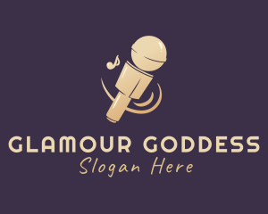 Gold Singing Microphone logo