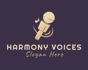 Gold Singing Microphone logo