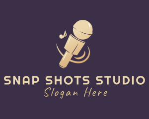 Gold Singing Microphone logo