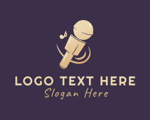 Download - Gold Singing Microphone logo design